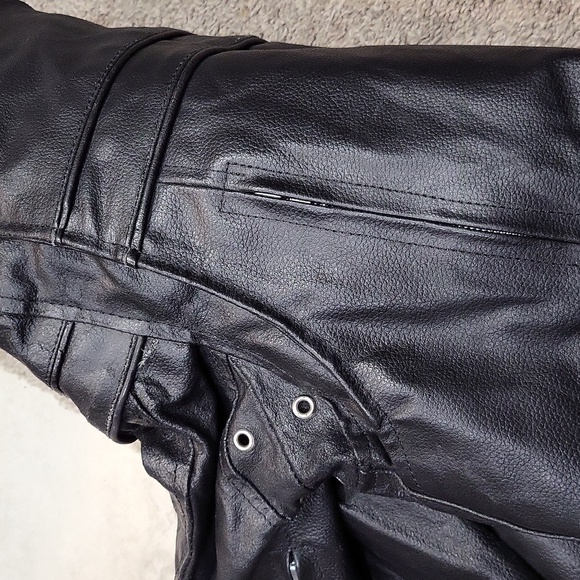 NWT Interstate Leather leather basic classic scooter motorcycle biker jacket coa - Picture 12 of 15